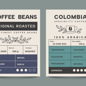 Coffee Bean labels