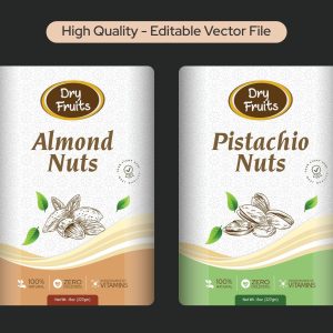 Food and Nut packaging labels